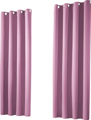 Produktbild von heimtexland ® Verdunklungsvorhang 1 Paar Verdunklungsgardinen Thermovorhänge Ösenschal  Mauve HxB 145 x 135 cm