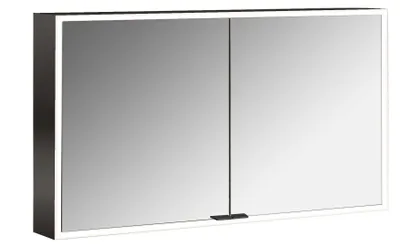 Image de emco prime Armoire de toilette avec éclairage, 1200 mm, 2 portes, avec parois latérales miroitées, modèle apparent, 949713584