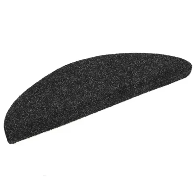 Immagine prodotto di Tappetini per scale autoadesivi 10 pz 56x17x3 cm neri semicircolari