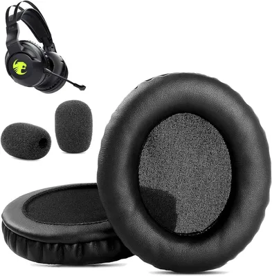 Image de Coussinets de rechange - Confort pour casque - Mousse à mémoire de forme souple - 13,8 cm - Noir