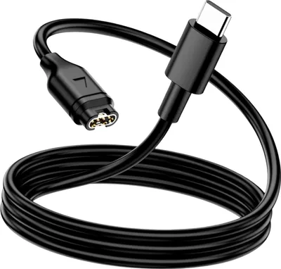 Zdjęcie produktu dla Taktyczna ładowarka USB-C do Garmin Fenix 5/6/7, kabel 54 cm, czarna