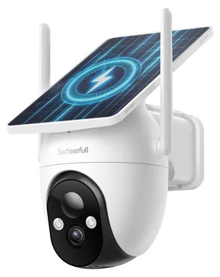 Image de Caméra de surveillance extérieure sans fil - Résolution 2K - Alimentation par batterie et énergie solaire
