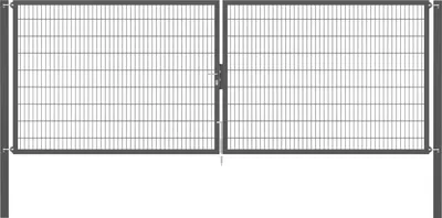 Image de Alberts 637347 Double porte Flexo Plus avec accessoires, anthracite, largeur 500 cm, hauteur 180 cm