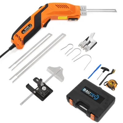 Produktbild von BAUTEC Hand-Styroporschneider Styrocutter 330W » Set 16 inkl. Klingen Nutenschneideschlitten Führungsschlitten