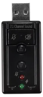 Obrázek produktu pro USB 2.0 adaptér pro stereo zvuk s virtuálním 7.1kanálovým prostorovým zvukem