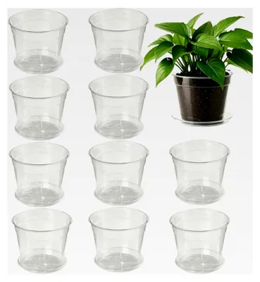 Produktbild von Anzuchttöpfe für Pflanzen | Anzuchtbehälter für Sämlinge, transparent mit Wasserstandsanzeige für Innen- und Außenbereich