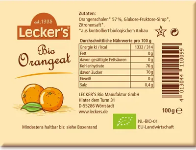 Produktbild von Lecker's Orangeat 100g