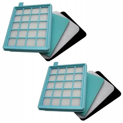 Produktbild von Filterset für Philips PowerPro Active und Compact - 2 Sets - FC8058/01 - HEPA-, Schaumstoff- und Vliesfilter