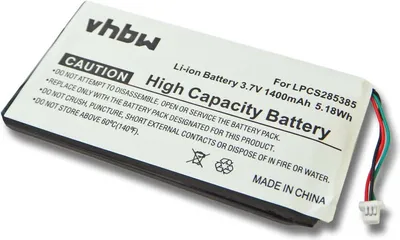 Produktbild von Li-Ion-Akku - 1400mAh (3.7V) - für MP3-Player, Musik Player wie Creative Labs BA20603R79914, DVP-HD0003, LPCS285385