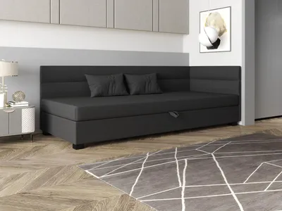 Obrázek produktu pro Jednolůžková čalouněná postel 90x195 NALINDA PLUS 1 - šedá