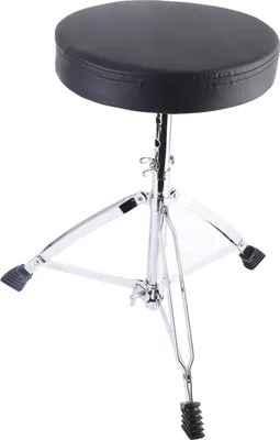 Imagen del producto de Taburete plegable portátil para batería, con altura ajustable, asiento acolchado, base antideslizante, ideal para adultos y niños, de uso universal