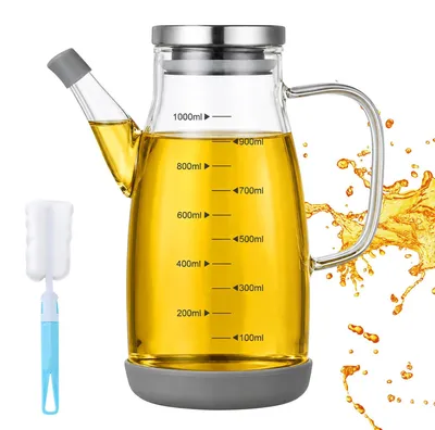 Ölflasche 1L aus Borosilikatglas mit Messskala
