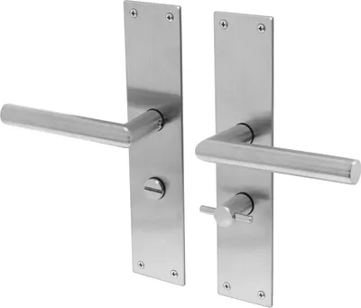 Immagine prodotto di Maniglie per porta Lavuzo Nuoro in acciaio inox - Maniglia per porta WC WC63 - Per set