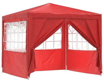 Zdjęcie produktu dla Namiot imprezowy vidaXL, czerwony, 250 x 250 x 240 cm, PE i stal