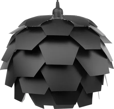 Obrázok produktu pre BELIANI Závesná lampa čierna syntetický materiál okrúhle tienidlo tvar borovicovej šišky na strop moderný škandinávsky štýl obývačka detská izba