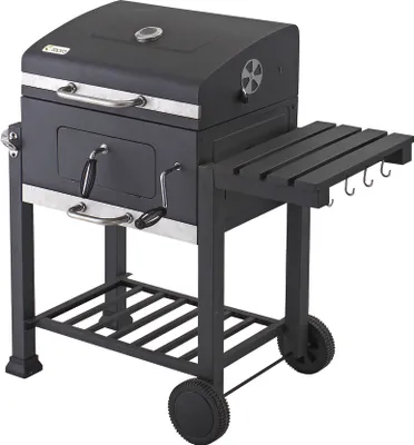 Produktbild von Tepro Grillwagen "Toronto" Holzkohlegrill, Schwarz,  inkl. Warmhaltefläche, Schwarz