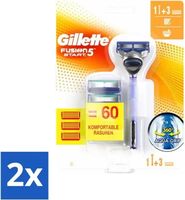 Immagine prodotto di Lama da barba Gillette Fusion 5 – Design ergonomico – 2 lame di ricambio aggiuntive – Confezione risparmio – 2 pezzi