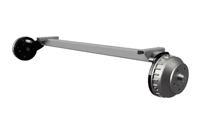 Produktbild von Anhängerachse 1000Kg gebremst  a=1100mm 5x112  passend zu ALKO/BPW KNOTT
