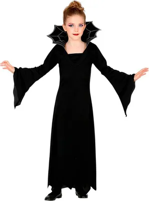 Imagen del producto de Disfraces de niña vampiro (vestido, cuello). Talla: 140