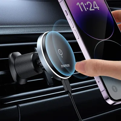 Immagine prodotto di MOMAX CM25A Caricabatterie magnetico senza fili Porta telefono con uscita d'aria