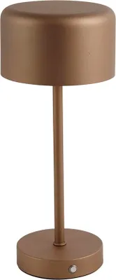 Image de Trio Leuchten - Lampe de table moderne brune rechargeable - Poppie Touch-fonction Dimmer I Dimmable I Salon I Chambre à coucher - Acier Rond - I (non interchangeable) LED