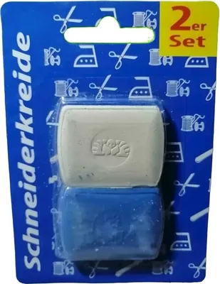 Produktbild von 2er Set Schneiderkreide Stoffkreide Kreide rechteckig - blau weiß