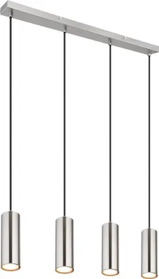 Produktbild von Globo Lighting Hängeleuchte Metall Nickel matt, 4x GU10