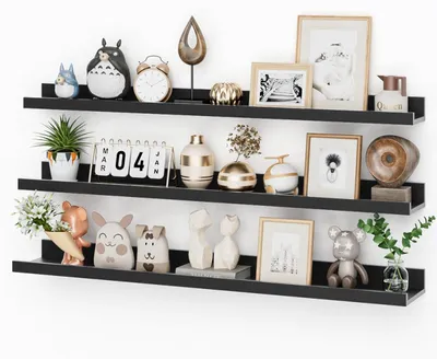 Zdjęcie produktu dla Zestaw 3 pływających półek ściennych z MDF, 90 cm