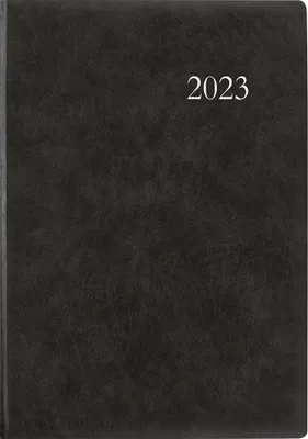 Produktbild von Terminbuch anthrazit 2023  - Bürokalender A4 (21x29,7 cm) - 1 Tag 1 Seite - Einband wattiert - Viertelstundeneinteilung 7:30 - 20 Uhr - 886-0021