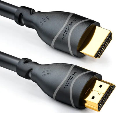 Produktbild von deleyCON HDMI 3m High Speed Kabel 2.0 mit Ethernet ARC 3D 4K Ultra HD (1080p/2160p) PS4 360 TV OLED PC Laptop Beamer Monitor - Schwarz/Grau