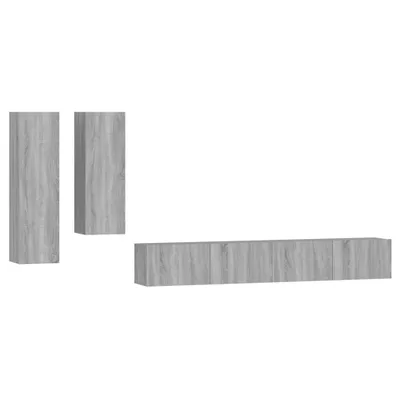 Produktbild von vidaXL 4-tlg. TV-Schrank-Set Grau Sonoma Holzwerkstoff