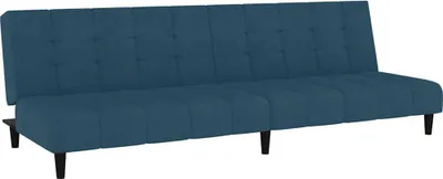 Produktbild von vidaXL Schlafsofa 2-Sitzer Blau Samt