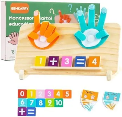 Produktbild von Spielzeug ab 3 Jahre, Montessori Spielzeug ab 3 4 5 6 Jahre,Holzspielzeug Zahlen Lernen Geschenke Vorschule Jungen Mädchen Kinderspielzeug Lernspiele ab 3-6 Jahre für Jungen Mädchen STEM Geburtstag