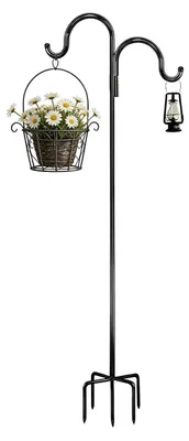 Zdjęcie produktu dla Haczyk ogrodowy Schäferhaken, podwójny, 193 cm, żeliwo, czarny, podstawa z 5 zębami