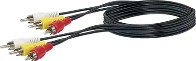 Produktbild von Schwaiger CIK5015 533, 1,5 m, 3 x RCA, 3 x RCA, Männlich, Männlich, Schwarz