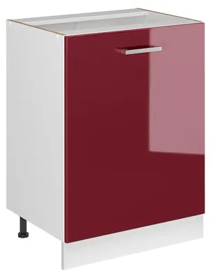 Produktbild von Küchenunterschrank Vicco R-Line Rot Hochglanz/Weiß 60 cm mit 1 Tür ohne Arbeitsplatte, Model 72122