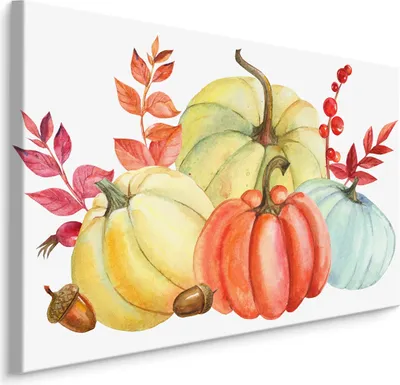 Produktbild von Fabelhafte Canvas LEINWAND BILDER 100x70 cm XXL Kunstdruck Gemüse Kürbisse Herbst