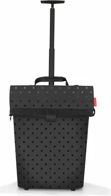 Immagine prodotto di reisenthel trolley M, Einkaufstrolley, Einkaufstasche, Frame Glossy Dots Black, 43 L, NT7076