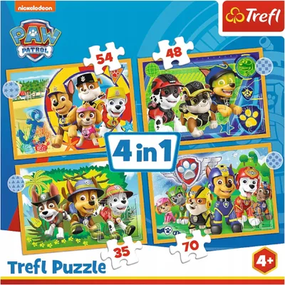 Obrázok produktu pre PAW Patrol, 4 v 1 puzzle (Kinderpuzzle)