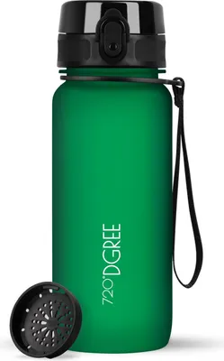 Obrázok produktu pre Fľaša na pitie uberBottle softTouch so sitkom 650 ml / Forest Green / 720DGREE