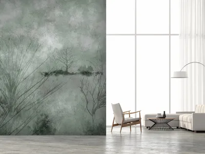 Produktbild von Vlies Fototapete Landschaft 400x280 cm Tapeten Wandtapete XXL Natur Wald wie gemalt b-A-10253-a-c
