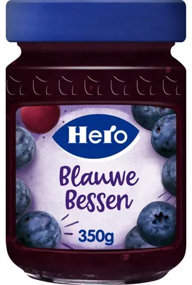 Immagine prodotto di Hero Bosbessen Jam 350g – Crema spalmabile di mirtilli fruttata, naturale e di alta qualità