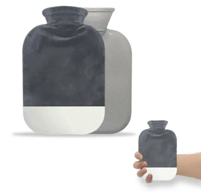 Immagine prodotto di Borsa dell'acqua calda - Coprifunda rimovibile - 500 ml - Grigio scuro