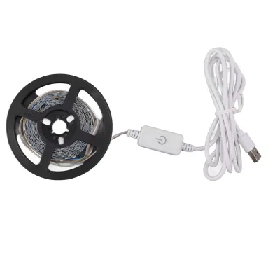 Imagen del producto de Tiras de luz LED USB de 5V para plantas – Espectro completo, con atenuación táctil, para verduras, flores, invernaderos y cultivos en interiores (no resistente al agua)