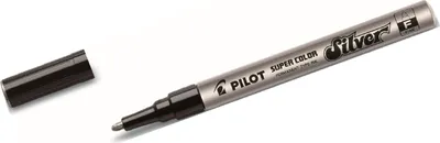 Produktbild von Pilot Super Color Lackmarker Feine Spitze Silber - 12er Packung