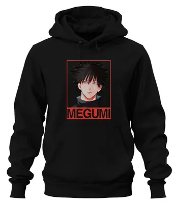Obrázok produktu pre Megumi Fushiguro Jujutsu Kaisen Anime Fan Gift Gloomy Otaku Uni mikina s kapucňou, čierna, XXL