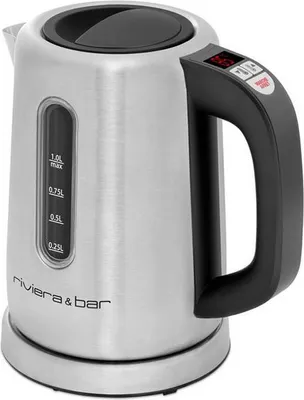 Immagine prodotto di Bollitore cordless 1l 2000w acciaio inossidabile / nero Riviera & bar BBT350