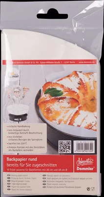 Produktbild von DEMMLER Backpapier Zuschnitte Ø37cm weiß 10 Stück