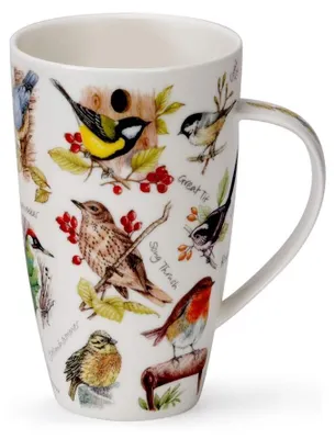 Produktbild von Elzusha – Feinkeramik-Tasse mit Vogelmotiv, 600 ml