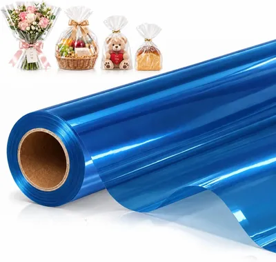 Imagen del producto de Papel transparente para envolver regalos, 86 cm x 35 m, film de celofán, embalaje para regalos
